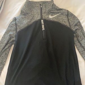 Black and gray nike half zip workout jacket!